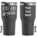 Glitter / Sparkle Quotes and Sayings RTIC Tumbler - Black - Engraved Front & Back (Personalized)