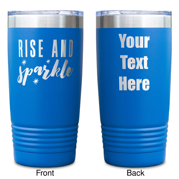 Glitter / Sparkle Quotes and Sayings Blue Polar Camel Tumbler - 20oz - Double Sided - Approval