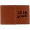 Glitter / Sparkle Quotes and Sayings Cognac Leather Passport Holder Outside Single Sided - Apvl