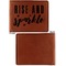 Glitter / Sparkle Quotes and Sayings Cognac Leatherette Bifold Wallets - Front and Back Single Sided - Apvl