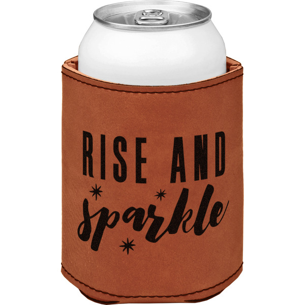 Custom Glitter / Sparkle Quotes and Sayings Leatherette Can Sleeve - Single Sided