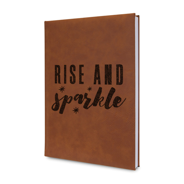 Custom Glitter / Sparkle Quotes and Sayings Leatherette Journal - Single Sided