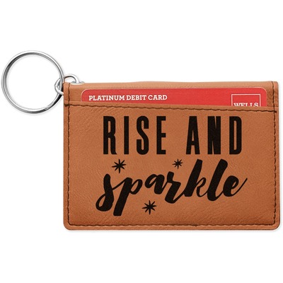 Glitter / Sparkle Quotes and Sayings Leatherette Keychain ID Holder (Personalized)