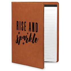 Glitter / Sparkle Quotes and Sayings Leatherette Portfolio with Notepad