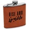 Glitter / Sparkle Quotes and Sayings Cognac Leatherette Wrapped Stainless Steel Flask
