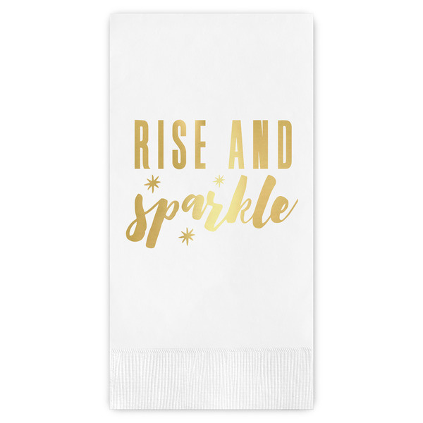 Custom Glitter / Sparkle Quotes and Sayings Guest Napkins - Foil Stamped