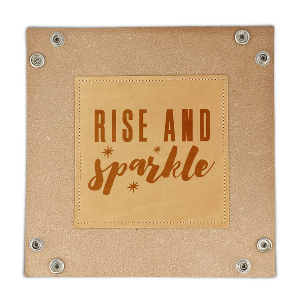 Glitter / Sparkle Quotes and Sayings Genuine Leather Valet Trays - FRONT (flat)
