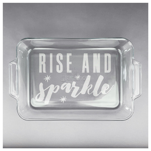 Glitter / Sparkle Quotes and Sayings Glass Baking Dish - APPROVAL (13x9)