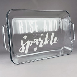 Glitter / Sparkle Quotes and Sayings Glass Baking and Cake Dish