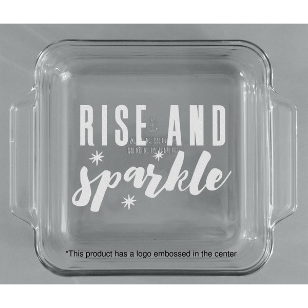 Glitter / Sparkle Quotes and Sayings Glass Cake Dish - APPROVAL (8x8)