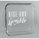 Glitter / Sparkle Quotes and Sayings Glass Cake Dish - 8in x 8in