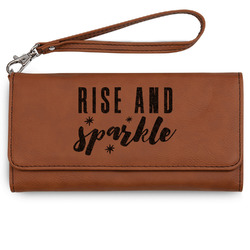 Glitter / Sparkle Quotes and Sayings Ladies Leatherette Wallet - Laser Engraved
