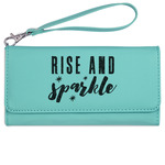 Glitter / Sparkle Quotes and Sayings Ladies Leatherette Wallet - Laser Engraved- Teal