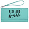 Glitter / Sparkle Quotes and Sayings Ladies Leatherette Wallet - Laser Engraved- Teal