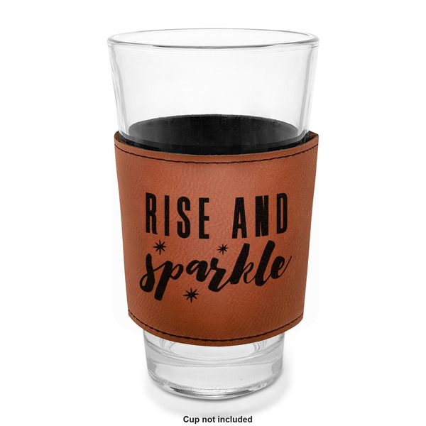Glitter / Sparkle Quotes and Sayings Laserable Leatherette Mug Sleeve - In pint glass for bar