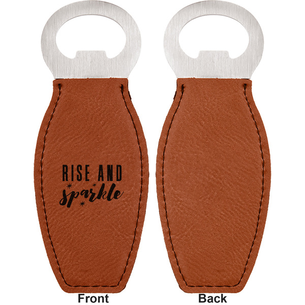 Glitter / Sparkle Quotes and Sayings Leather Bar Bottle Opener - Front and Back (single sided)