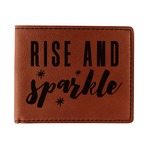 Glitter / Sparkle Quotes and Sayings Leatherette Bifold Wallet (Personalized)