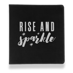 Glitter / Sparkle Quotes and Sayings Leather Binder - 1" - Black
