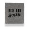 Glitter / Sparkle Quotes and Sayings Leather Binder - 1" - Grey - Front View