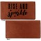 Glitter / Sparkle Quotes and Sayings Leather Checkbook Holder Front and Back Single Sided - Apvl
