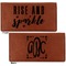 Glitter / Sparkle Quotes and Sayings Leather Checkbook Holder Front and Back