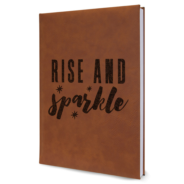 Custom Glitter / Sparkle Quotes and Sayings Leather Sketchbook