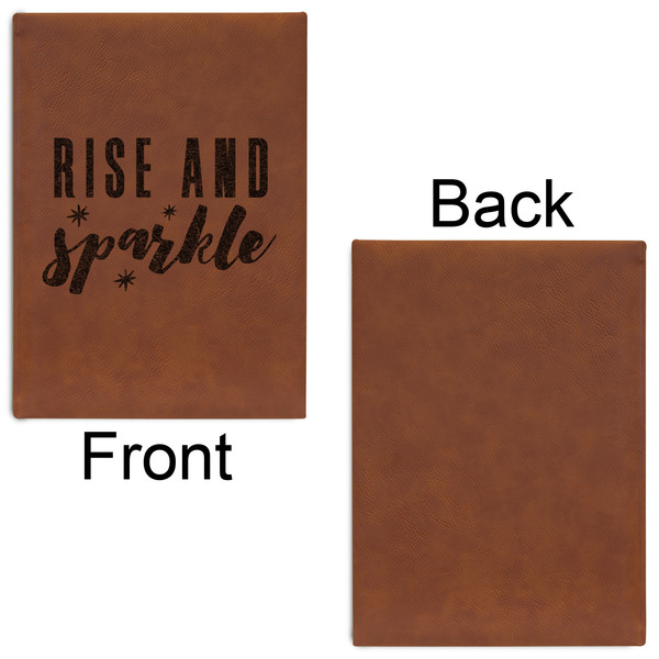 Glitter / Sparkle Quotes and Sayings Leatherette Journal - Large - Single Sided - Front & Back View