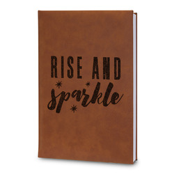 Glitter / Sparkle Quotes and Sayings Leatherette Journal - Large - Double Sided