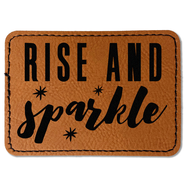 Glitter / Sparkle Quotes and Sayings Leatherette Patches - Rectangle