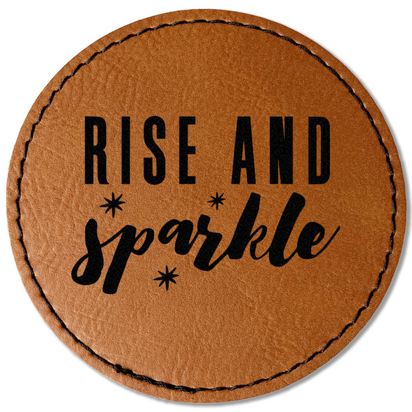 Glitter / Sparkle Quotes and Sayings Leatherette Patches - Round