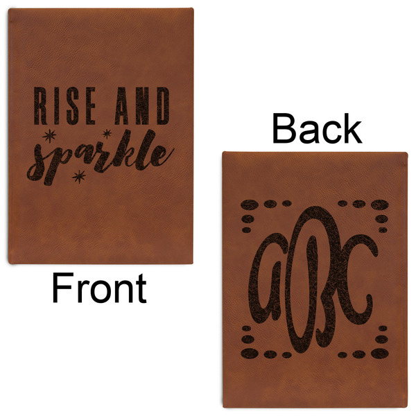 Glitter / Sparkle Quotes and Sayings Leatherette Sketchbooks - Large - Double Sided - Front & Back View