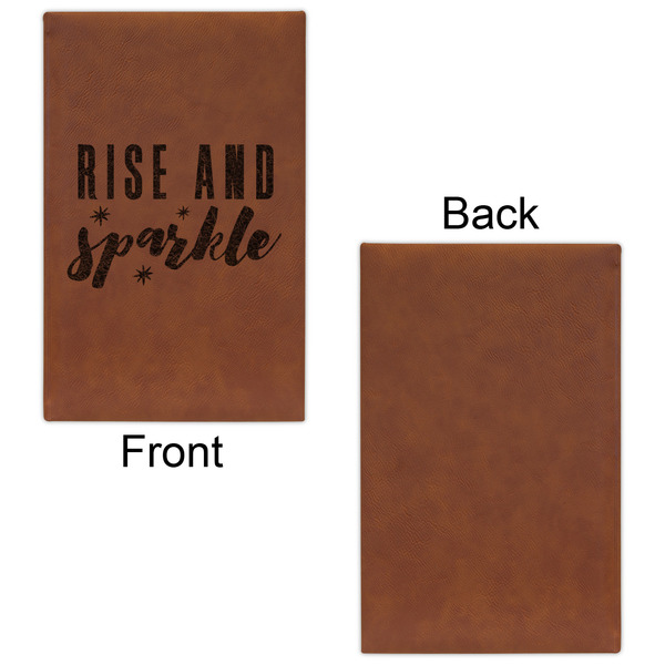 Glitter / Sparkle Quotes and Sayings Leatherette Sketchbooks - Small - Single Sided - Front & Back View