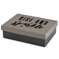 Glitter / Sparkle Quotes and Sayings Gift Boxes w/ Engraved Leather Lid