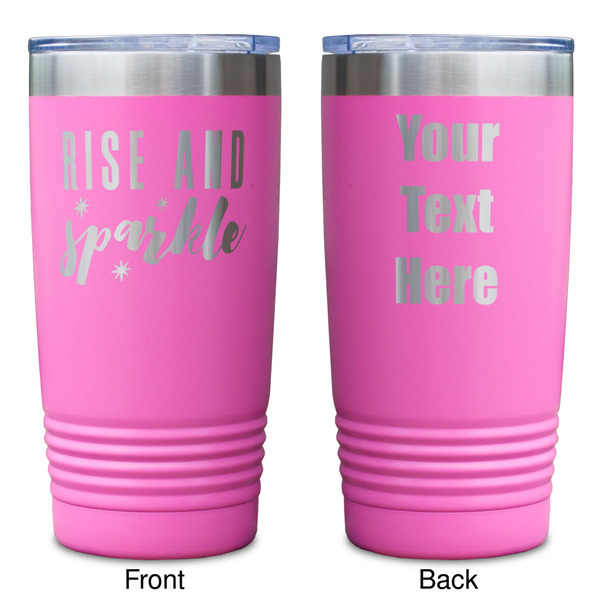 Glitter / Sparkle Quotes and Sayings Pink Polar Camel Tumbler - 20oz - Double Sided - Approval