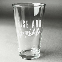 Glitter / Sparkle Quotes and Sayings Pint Glass - Engraved