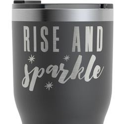 Glitter / Sparkle Quotes and Sayings RTIC Tumbler - Black - Engraved Front & Back (Personalized)