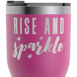 Glitter / Sparkle Quotes and Sayings RTIC Tumbler - Magenta - Laser Engraved - Double-Sided