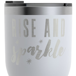 Glitter / Sparkle Quotes and Sayings RTIC Tumbler - White - Engraved Front & Back (Personalized)