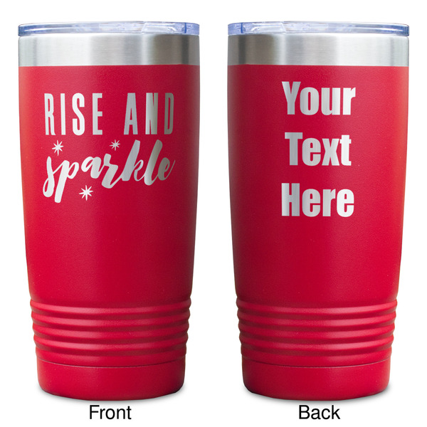Glitter / Sparkle Quotes and Sayings Red Polar Camel Tumbler - 20oz - Double Sided - Approval