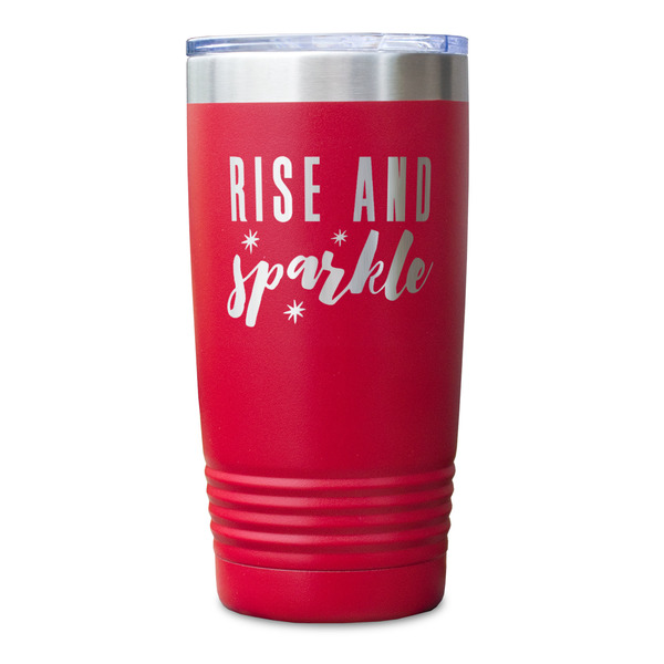 Glitter / Sparkle Quotes and Sayings Red Polar Camel Tumbler - 20oz - Single Sided - Approval