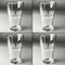 Glitter / Sparkle Quotes and Sayings Set of Four Engraved Beer Glasses - Individual View