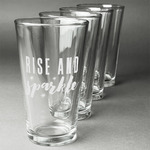 Glitter / Sparkle Quotes and Sayings Pint Glasses - Engraved (Set of 4)