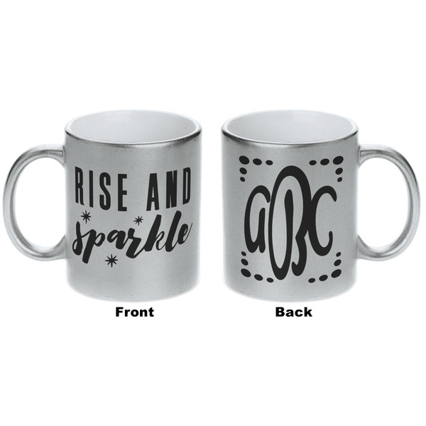 Glitter / Sparkle Quotes and Sayings Silver Mug - Approval