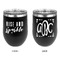 Glitter / Sparkle Quotes and Sayings Stainless Wine Tumblers - Black - Double Sided - Approval