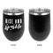 Glitter / Sparkle Quotes and Sayings Stainless Wine Tumblers - Black - Single Sided - Approval