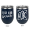 Glitter / Sparkle Quotes and Sayings Stainless Wine Tumblers - Navy - Double Sided - Approval