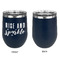 Glitter / Sparkle Quotes and Sayings Stainless Wine Tumblers - Navy - Single Sided - Approval