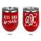Glitter / Sparkle Quotes and Sayings Stainless Wine Tumblers - Red - Double Sided - Approval
