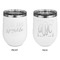 Glitter / Sparkle Quotes and Sayings Stainless Wine Tumblers - White - Double Sided - Approval