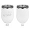 Glitter / Sparkle Quotes and Sayings Stainless Wine Tumblers - White - Single Sided - Approval